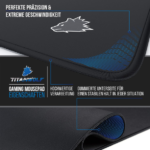 ALFOMBRILLA DE RATÓN SPEED GAMING TITANWOLF NEGRO 900 X 400 MM - Imagen 3