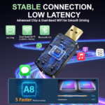 ADAPTADOR CARPLAY INALÁMBRICO – ADAPTADOR ANDROID AUTO INALÁMBRICO, WI-FI 5,8GHZ - Imagen 6